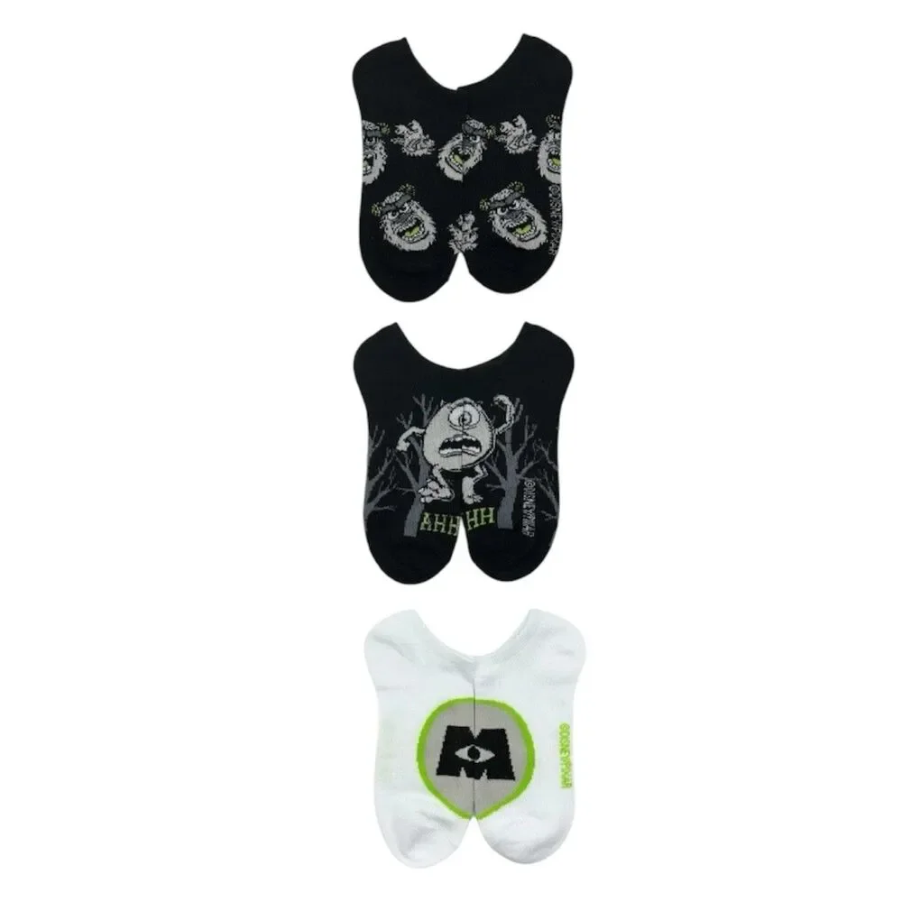 Pixar Monsters Inc. Women's 3 pack No Show Socks Size 4-10